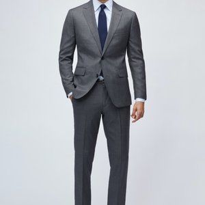 Bonobos Suit (38R & 30" X 30"Pants) in Daily Grind Light Grey - Slim Fit